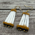 Dentalium Earrings-Lapis Lazuli