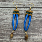 Dentalium Earrings-Gemstone Mix