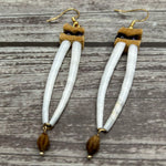 Dentalium Earrings-Silver Berry