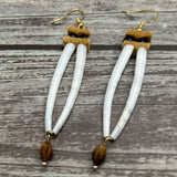 Dentalium Earrings-Silver Berry