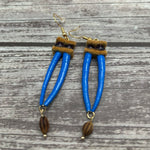 Dentalium Earrings-Gemstone Mix
