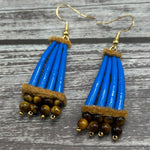 Dentalium Earrings-Tiger’s Eye