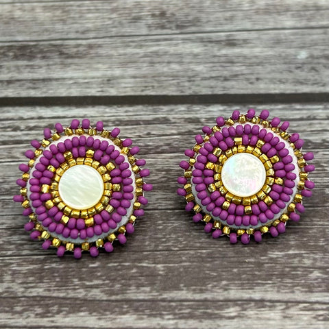 Simply Significants Stud Earrings-Mother of Pearl