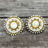Simply Significants Stud Earrings-Mother of Pearl