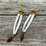Dentalium Earrings-Silver Berry