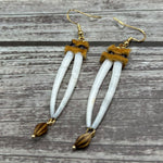 Dentalium Earrings-Silver Berry
