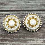 Simply Significants Stud Earrings-Mother of Pearl