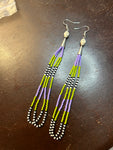 Beaded Beetlejuice Dangle Earrings