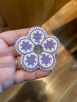 Light Purple Beaded Brooch Clip