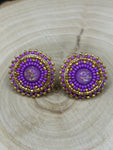 Purple and Aqua Drop Earrings