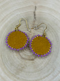 Purple and Aqua Drop Earrings