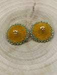 Purple and Aqua Drop Earrings