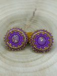 Purple and Aqua Drop Earrings